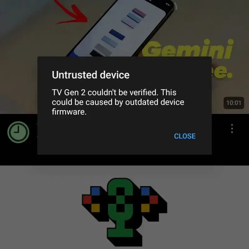 Chromecast (2nd Gen) and Audio Unable to Cast Due to 'Untrusted' Outage